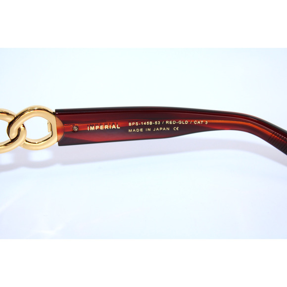 B50 New in Box BALMAIN Imperial BPS-145B-53 Red Gold Cat 3 Sunglasses Japan main image 6